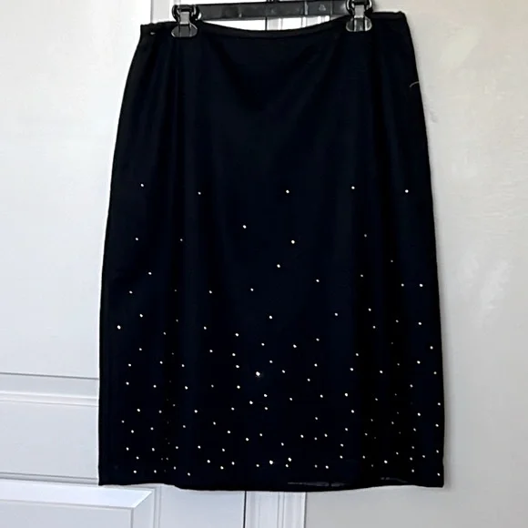 Gap rhinestone embellished A-line wool skirt - Picture 1 of 6